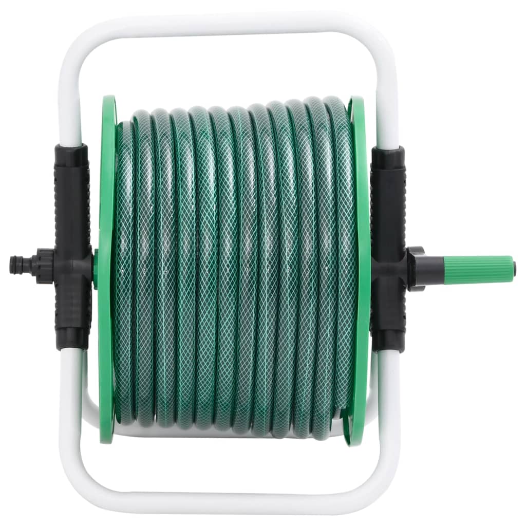 Enrolador independente com mangueira de 20 m PVC verde