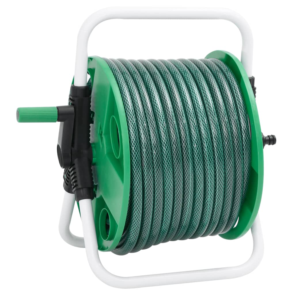 Enrolador independente com mangueira de 20 m PVC verde