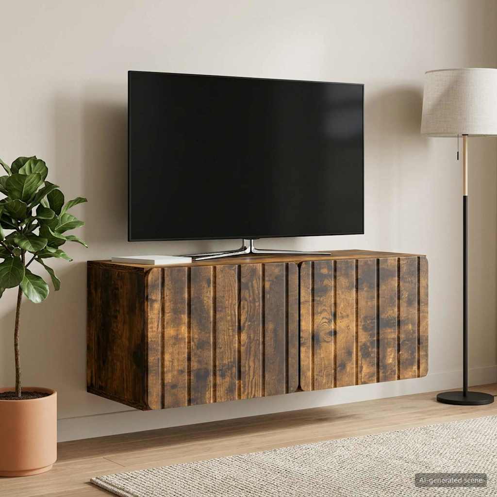 Gabinete de TV de parede 78,5 x 31 x 30 cm carvalho fumado