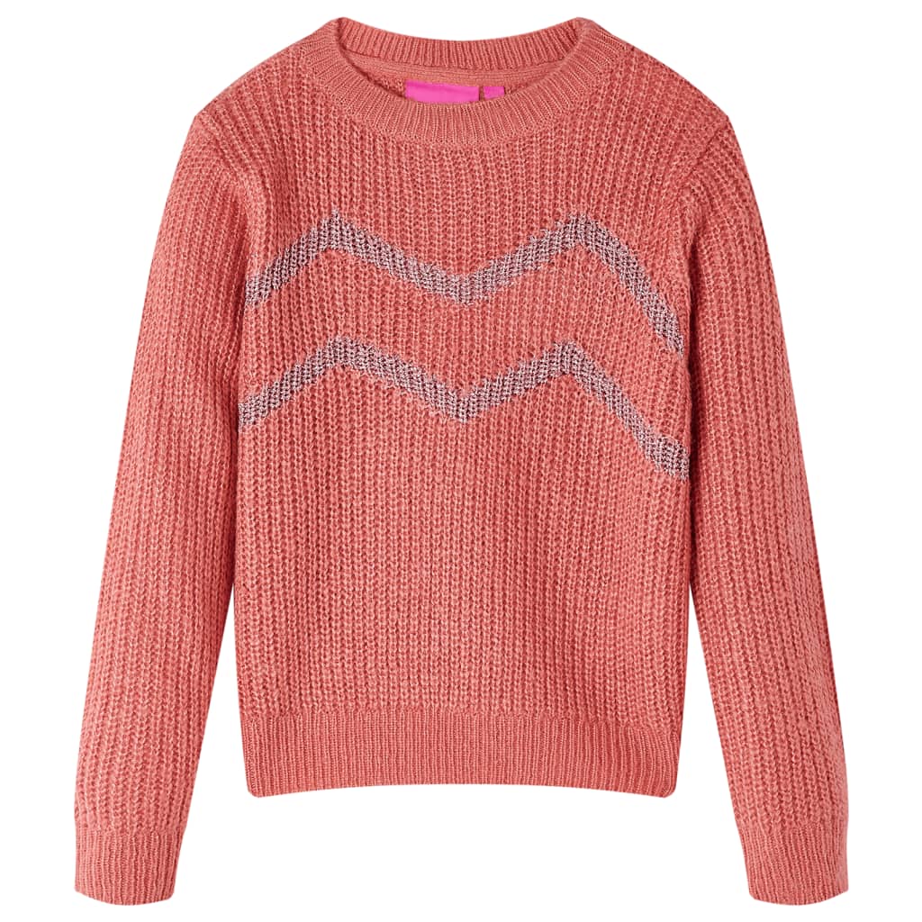 Camisola de malha para criança rosa-médio 128
