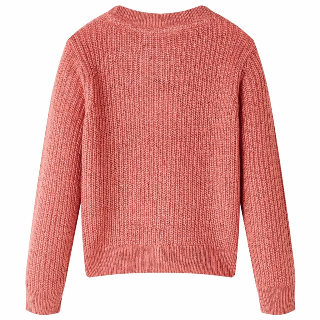 Camisola de malha para criança rosa-médio 128