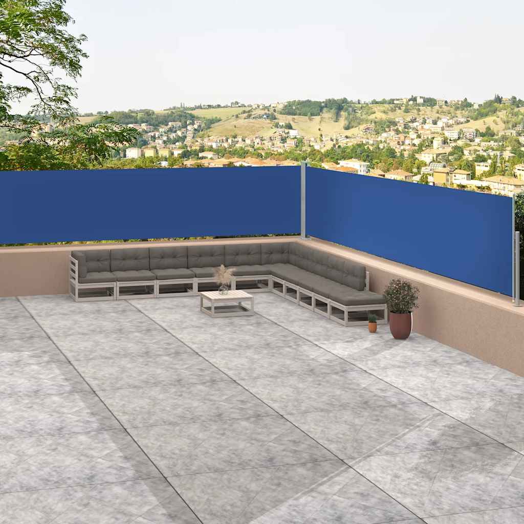 Toldo lateral retrátil 117x1200 cm azul