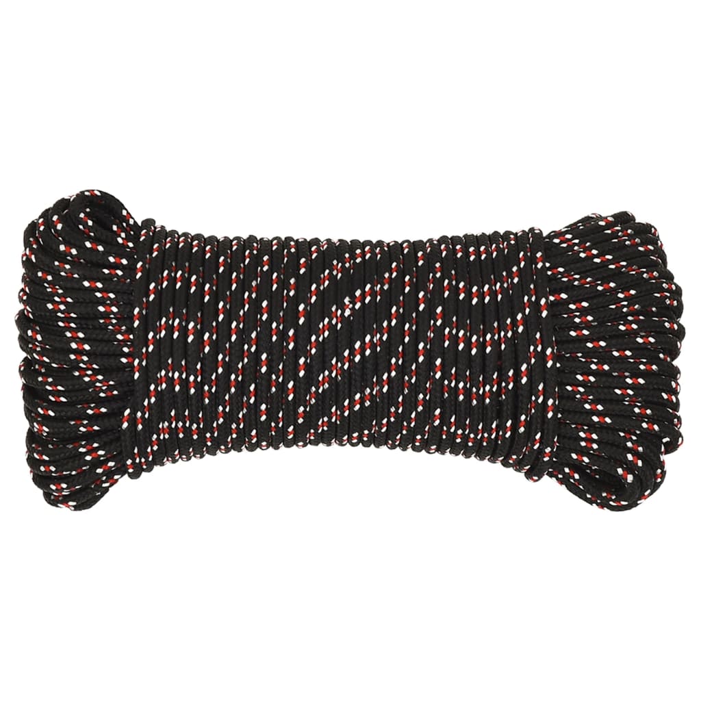 Corda de barco 4 mm 100 m polipropileno preto
