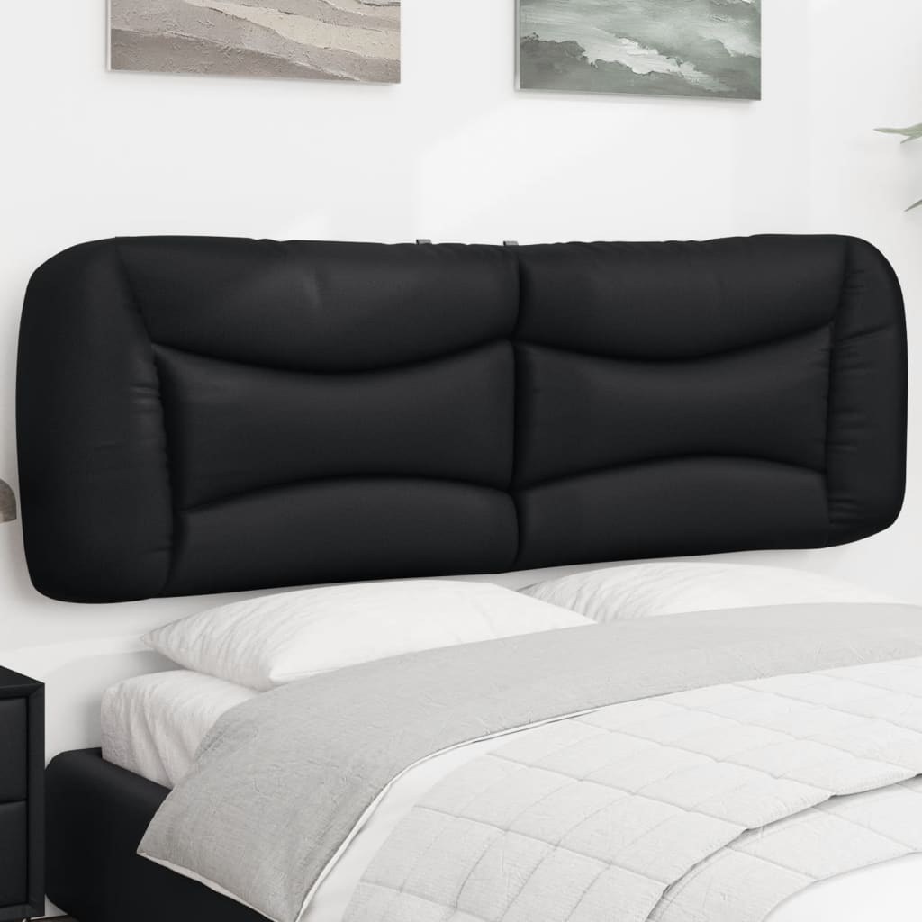Almofadão de cabeceira hvar 152 cm couro artificial preto