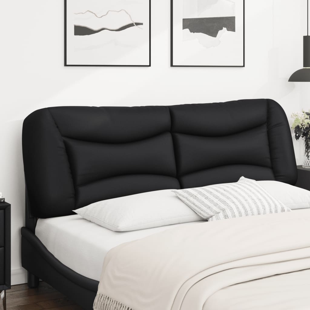 Almofadão de cabeceira hvar 152 cm couro artificial preto