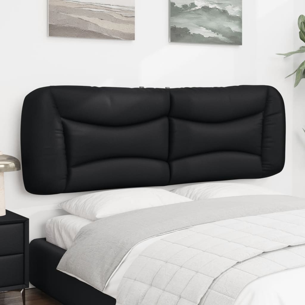 Almofadão de cabeceira hvar 152 cm couro artificial preto
