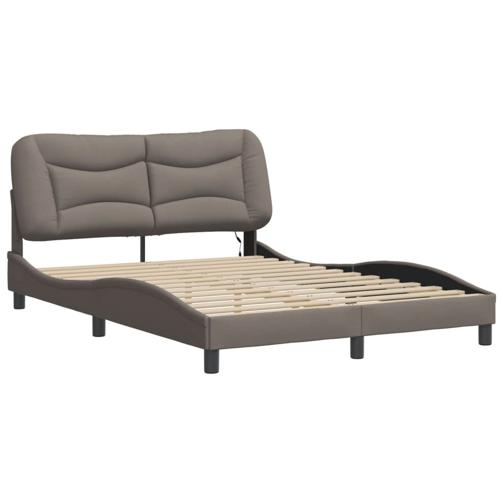 Estrutura de cama com LED sem colchão hvar 120x200 cm tecido