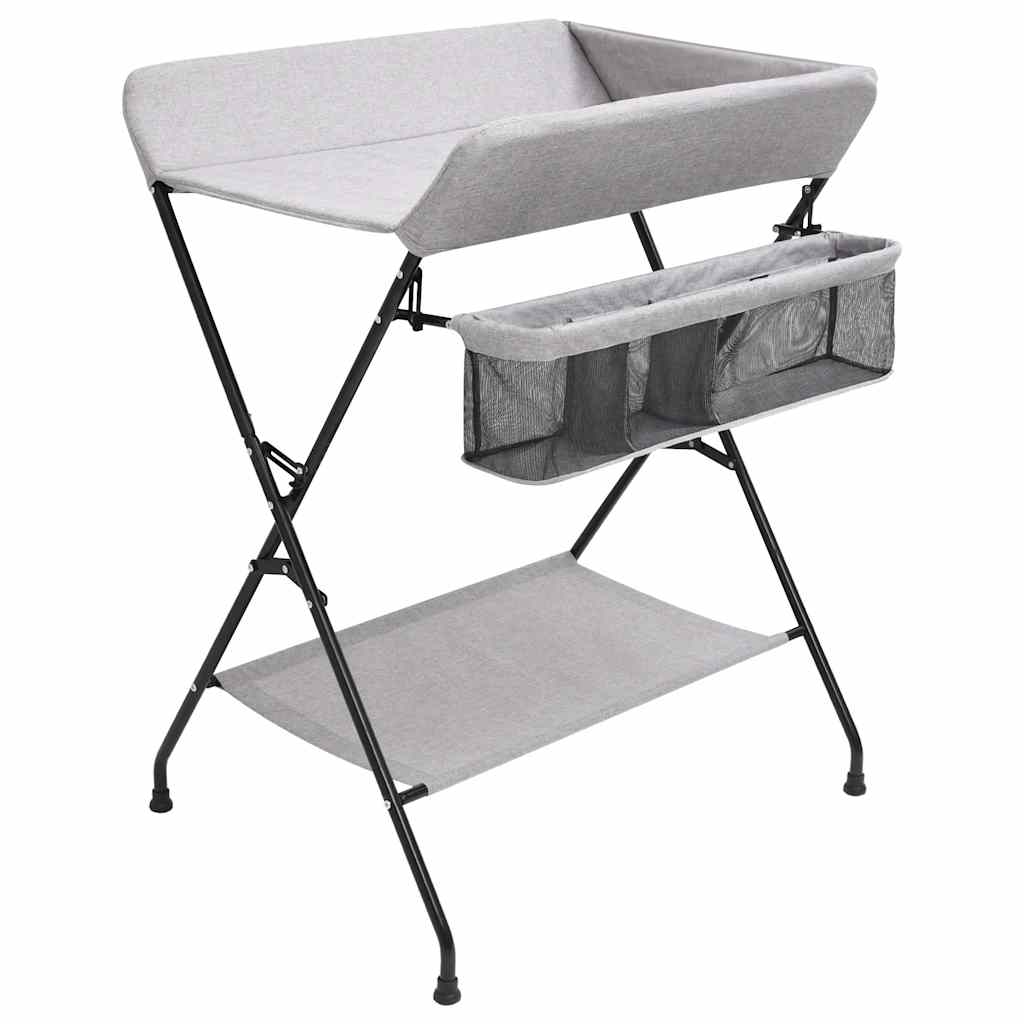 Mesa muda-fraldas ferro cinzento-claro