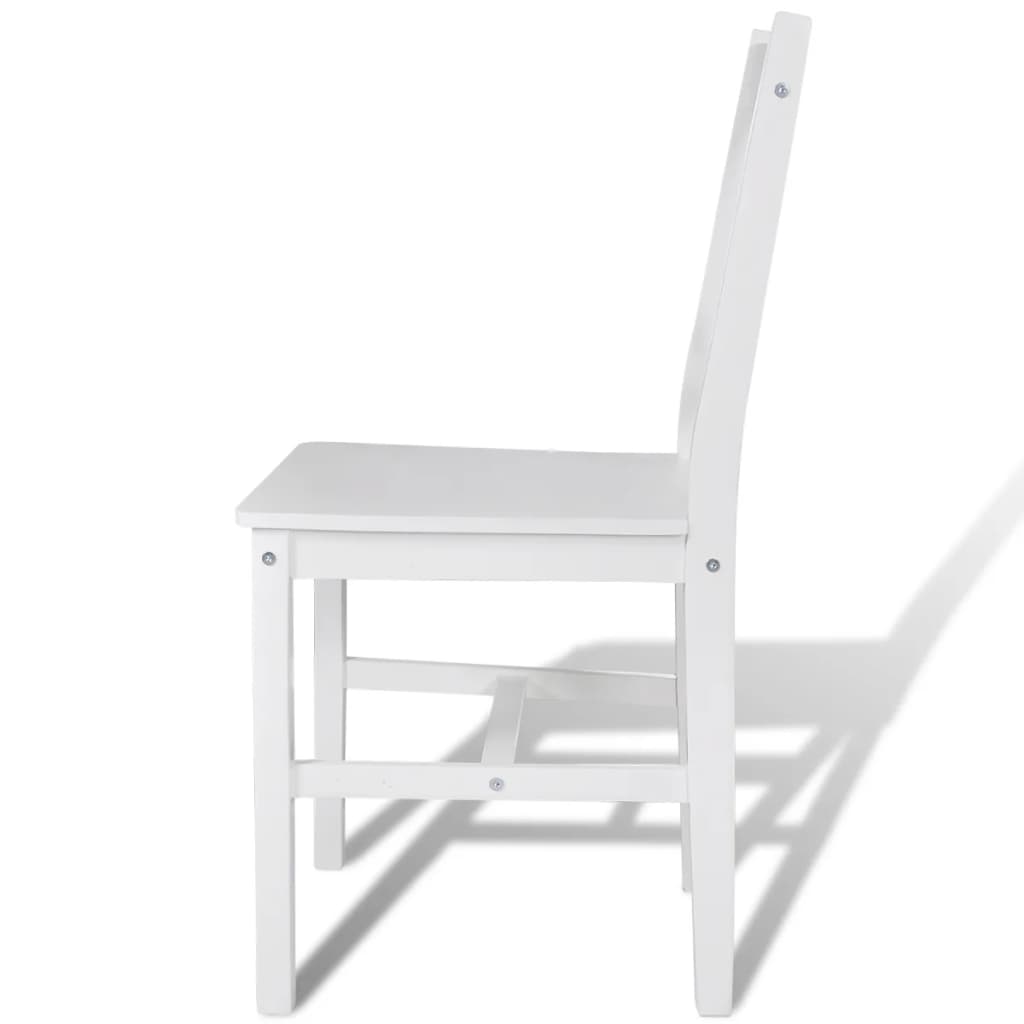 Cadeiras de jantar 6 pcs madeira de pinho branco