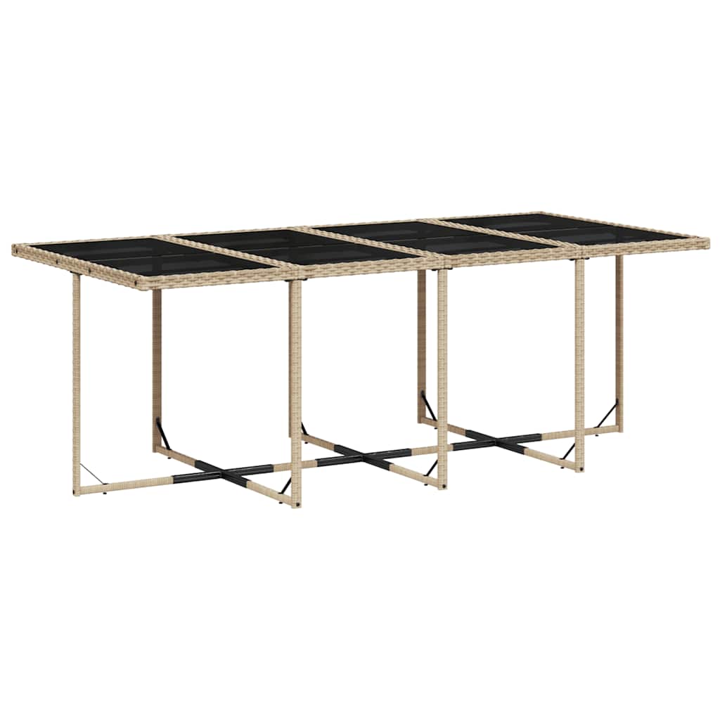 13 Pcs conjunto de jantar p/ jardim com almofadões vime PE bege