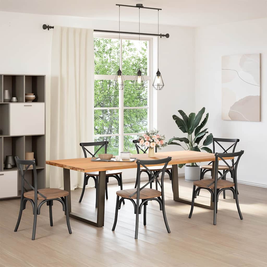 Pés para mesa de jantar em formato de v, 2 peças, aço natural, 100x(72-73,3) cm, aço
