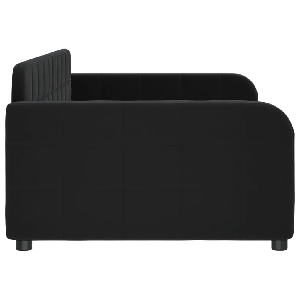 Sofá-cama 90x190 cm veludo preto