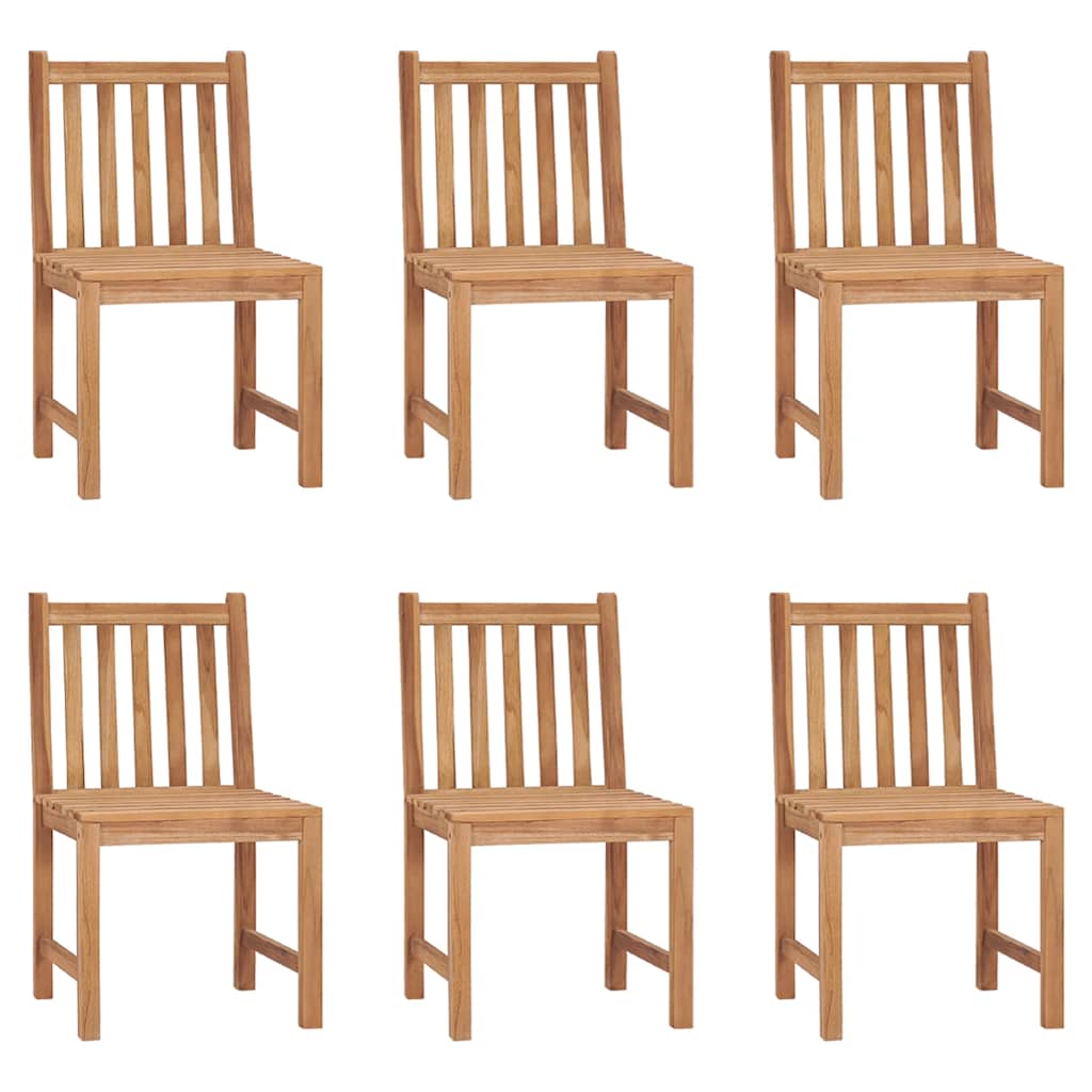 Cadeiras de jardim 6 pcs c/ almofadões madeira de teca maciça