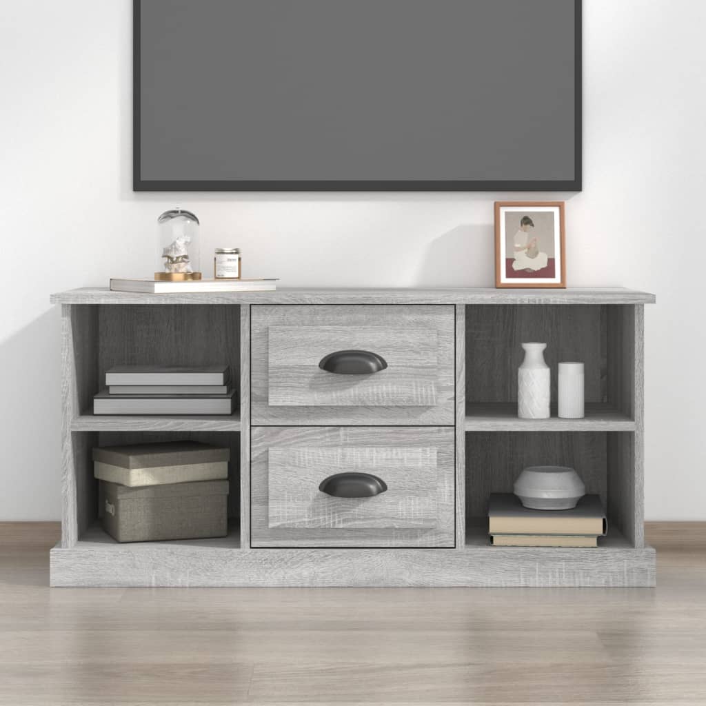 Móvel de TV 99,5x35,5x48 cm derivados de madeira cinza sonoma