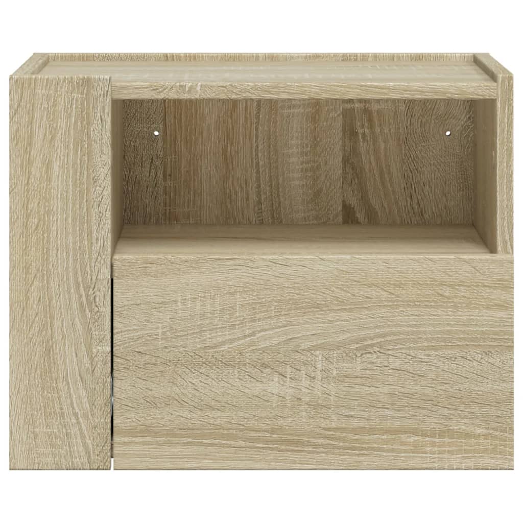 Mesa de cabeceira de parede 45x30x35 cm carvalho sonoma