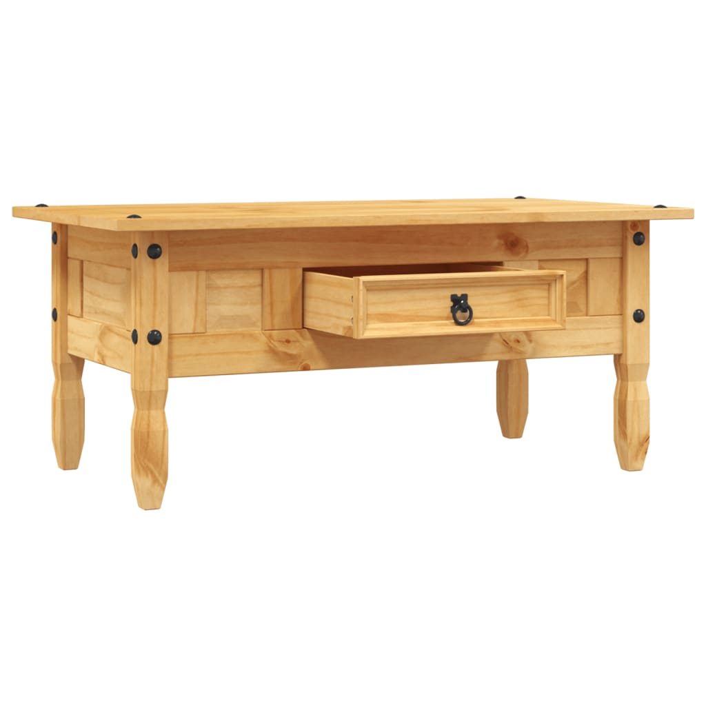Mesa de centro corona range em pinho mexicano 100x55x44 cm