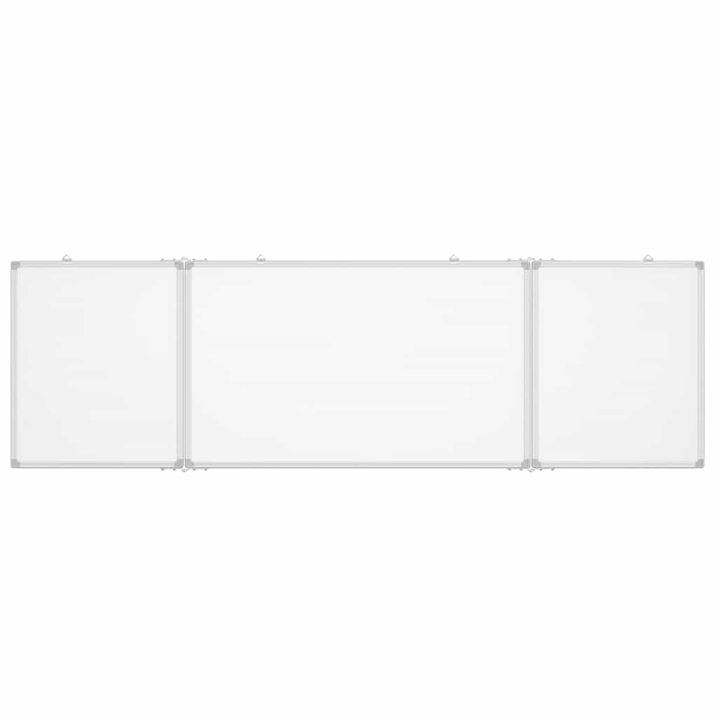 Quadro branco magnético dobrável 160x50x1,7 cm alumínio