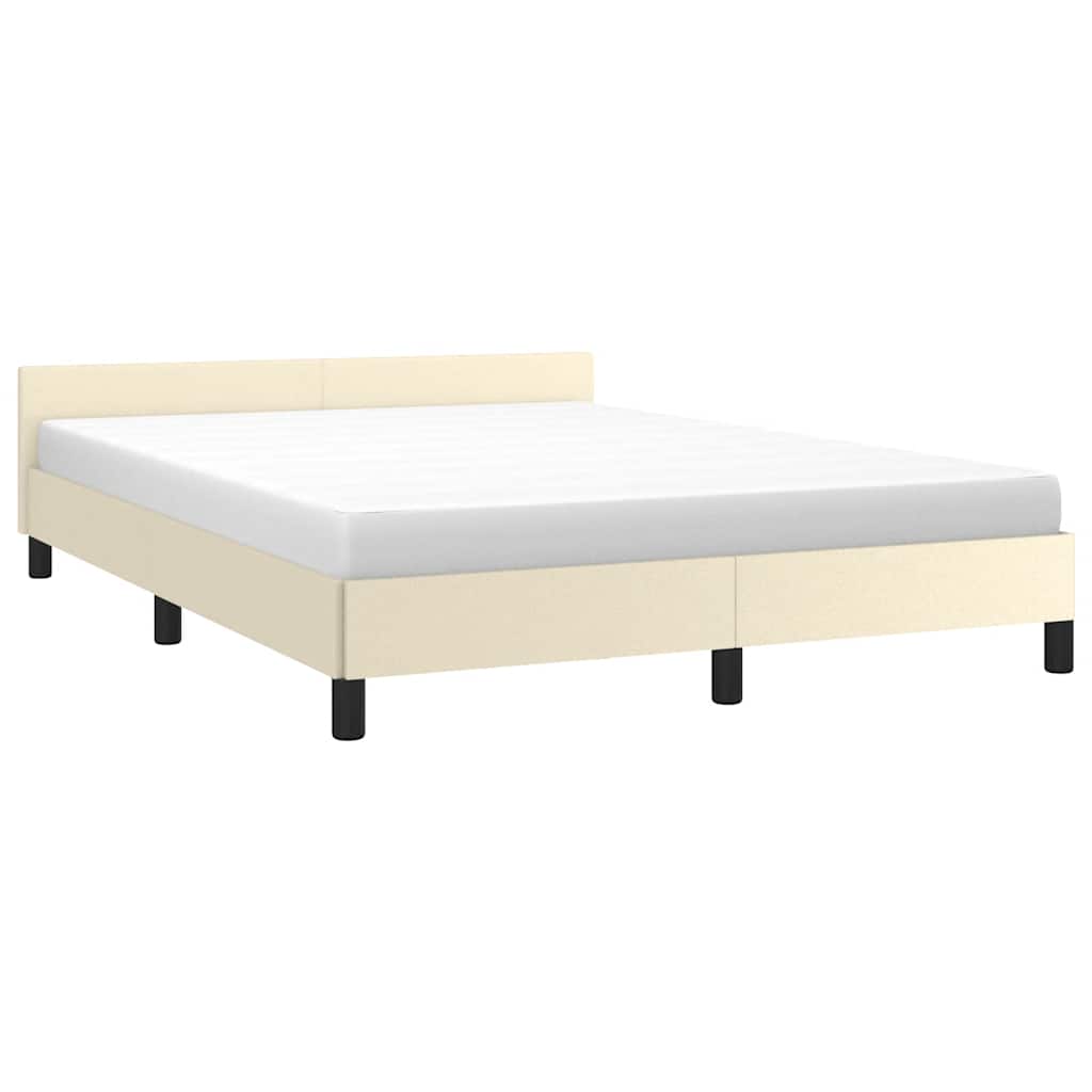 Estrutura cama c/ cabeceira sem colchão 140x200 cm creme