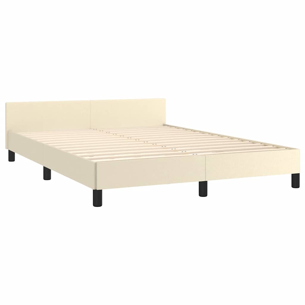 Estrutura cama c/ cabeceira sem colchão 140x200 cm creme