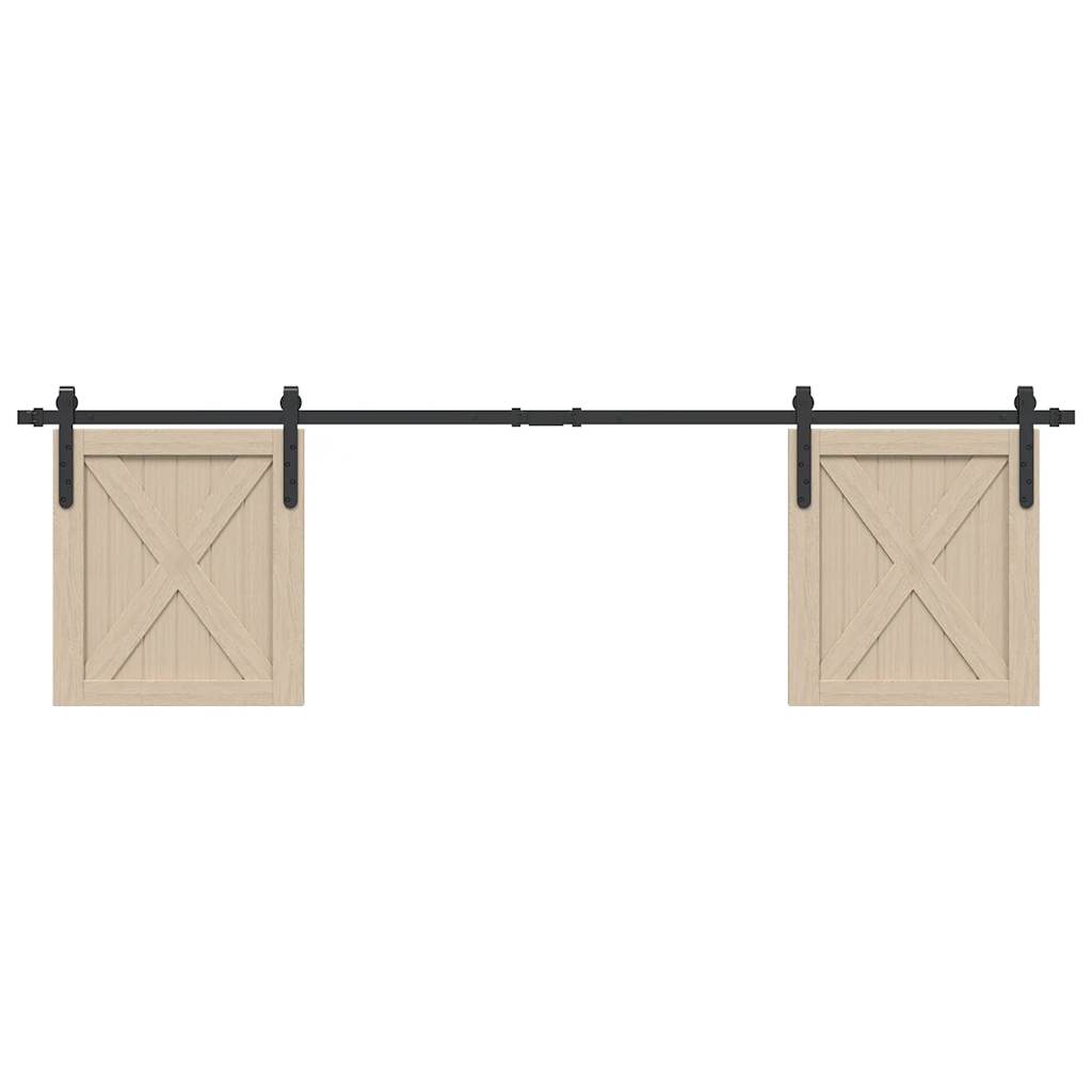 Kit p/ porta de armário deslizante 183 cm aço carbono