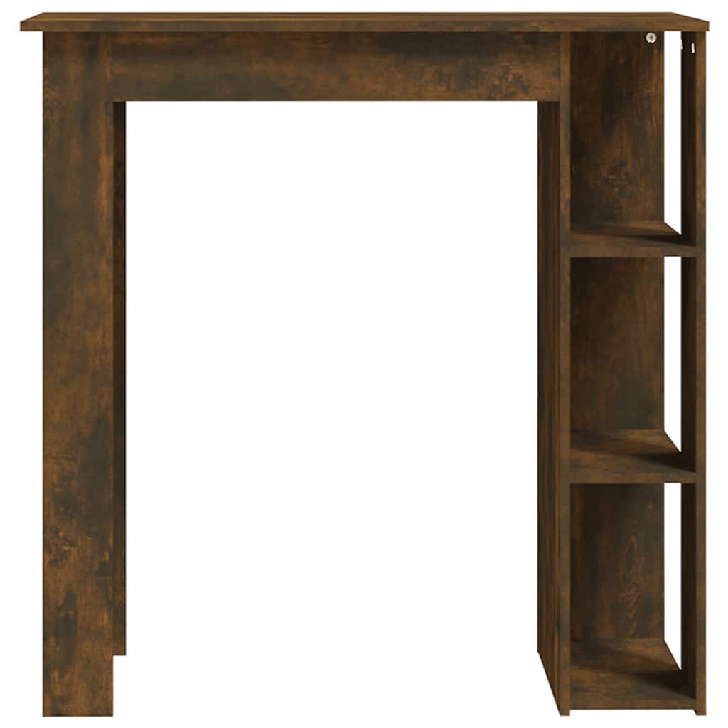 Mesa de bar c/ prateleiras derivados de madeira carvalho fumado