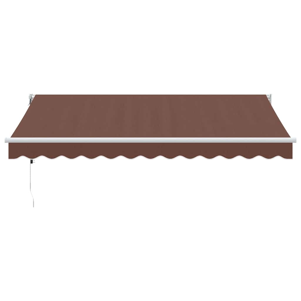 Toldo retrátil automático 350x250 cm castanho