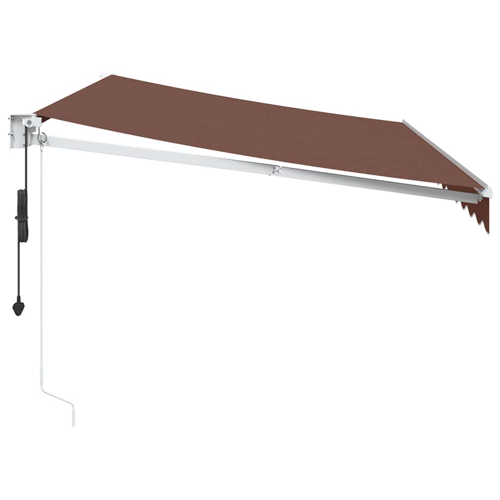 Toldo retrátil automático 350x250 cm castanho