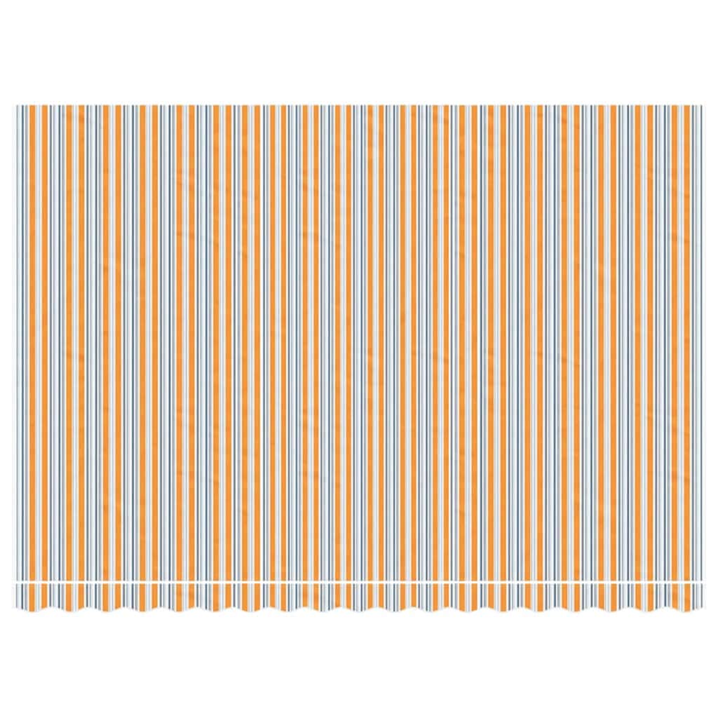 Tecido de substituição para toldo laranja e azul 450x300 cm poliéster