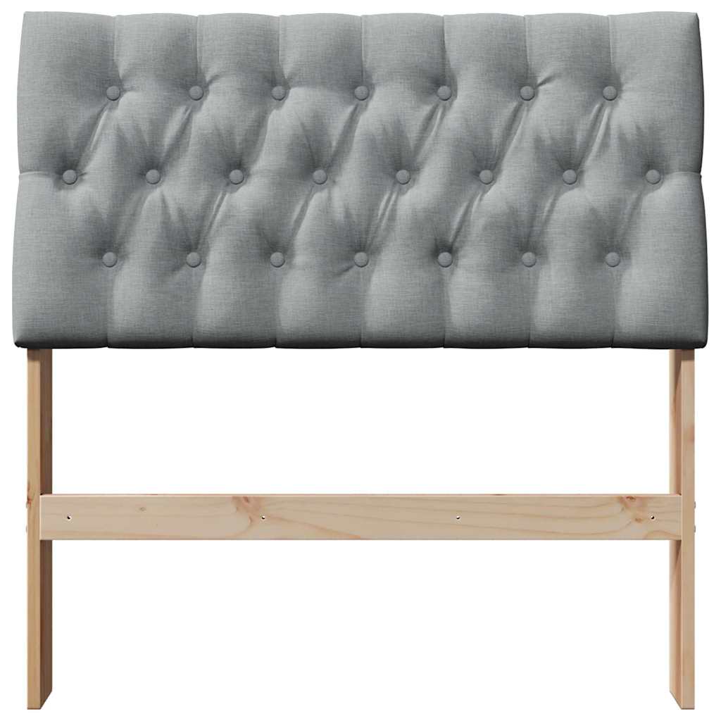 Cabeceira estofada cinzento-claro 90 cm
