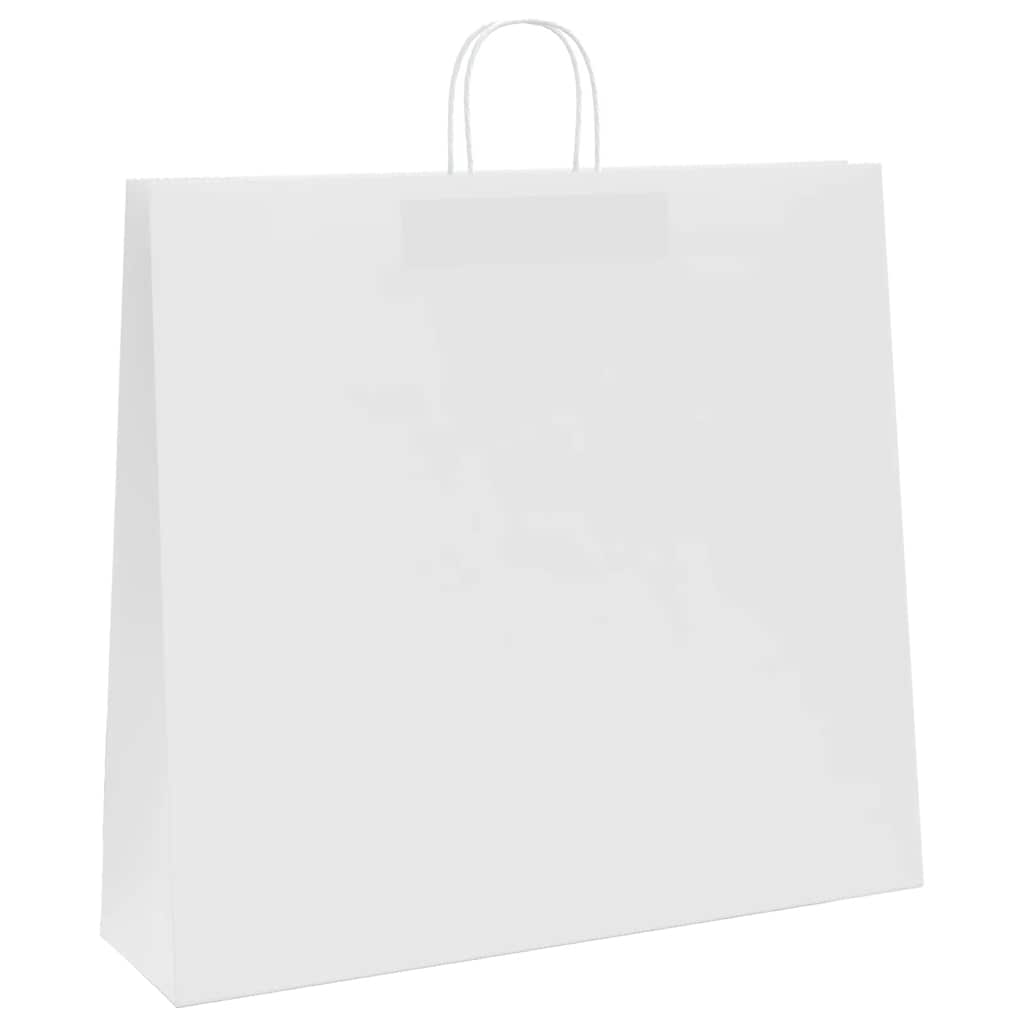 Sacos de papel 250 unid com alças branco 54x15x49 cm