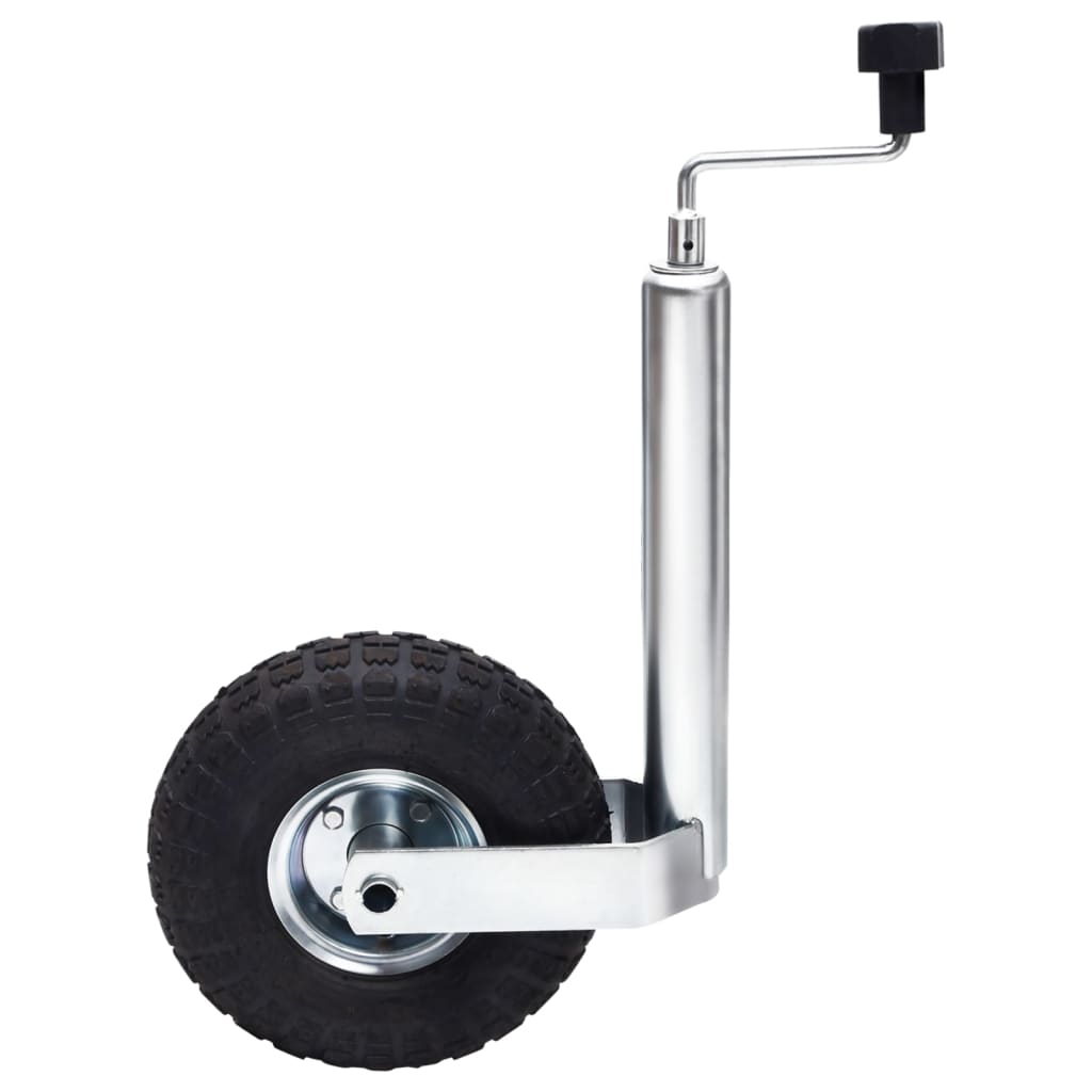 Roda jockey p/ reboque c/ braçadeira de divisão aço galvanizado