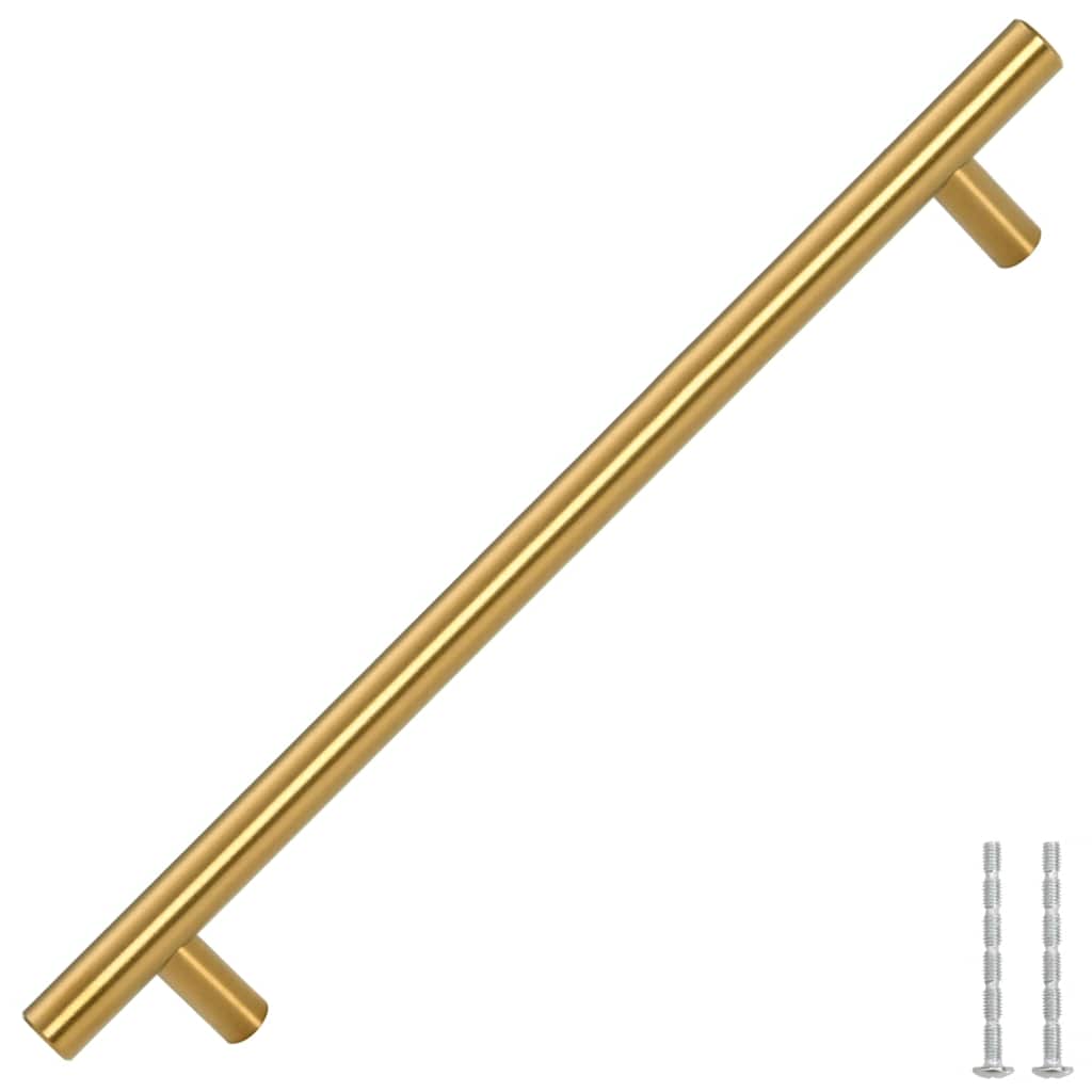 Puxadores para móveis 5 pcs 192 mm aço inoxidável dourado
