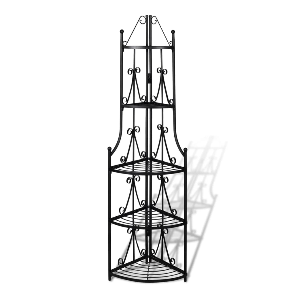 Suporte de canto para planta / preto
