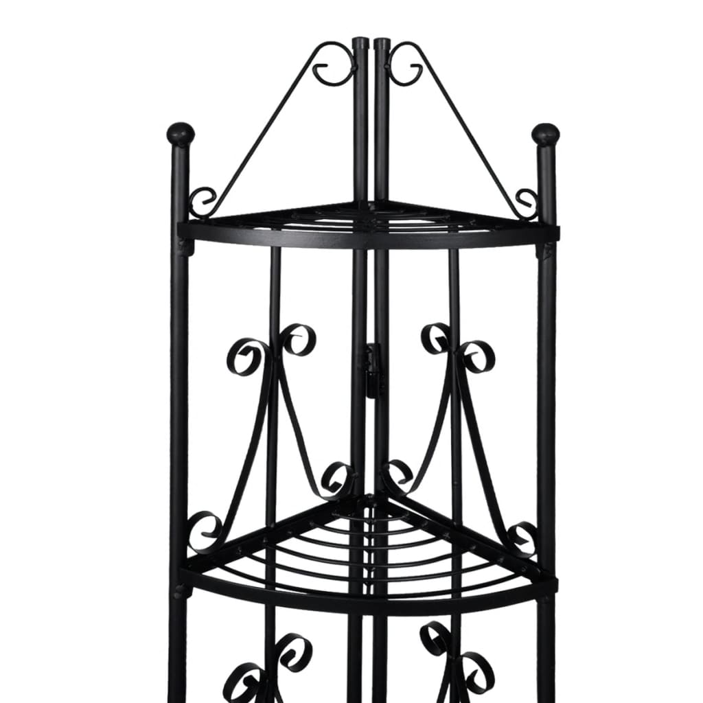 Suporte de canto para planta / preto