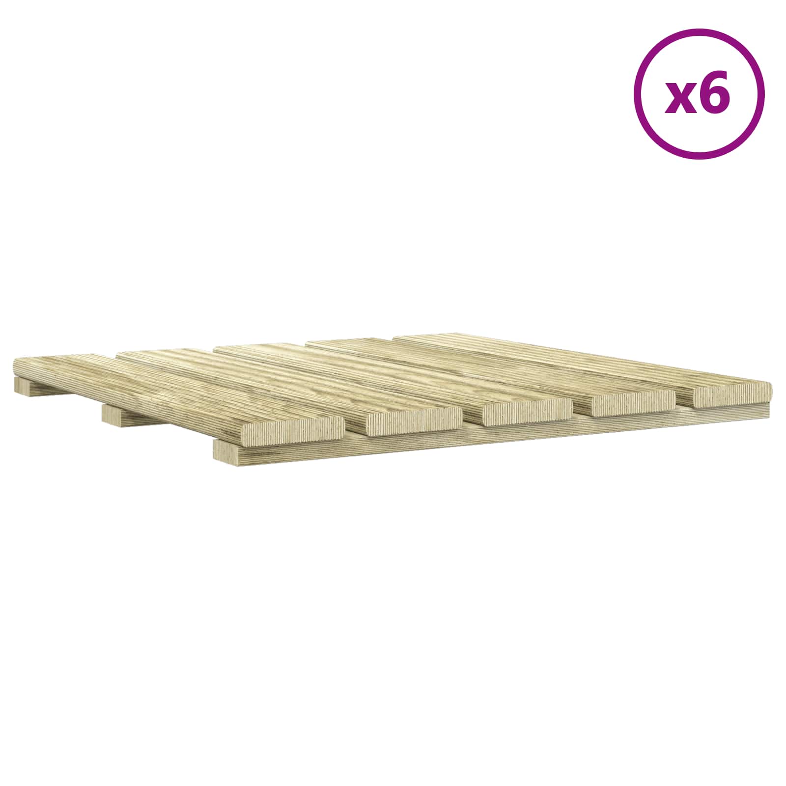 Telha de deck 6 unid. verde 50 x 50 cm