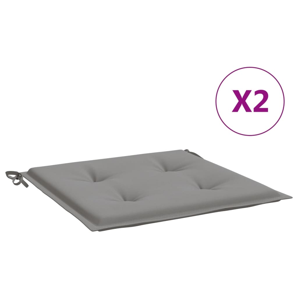 Almofadões p/ cadeiras de jardim 2 pcs tecido oxford cinza