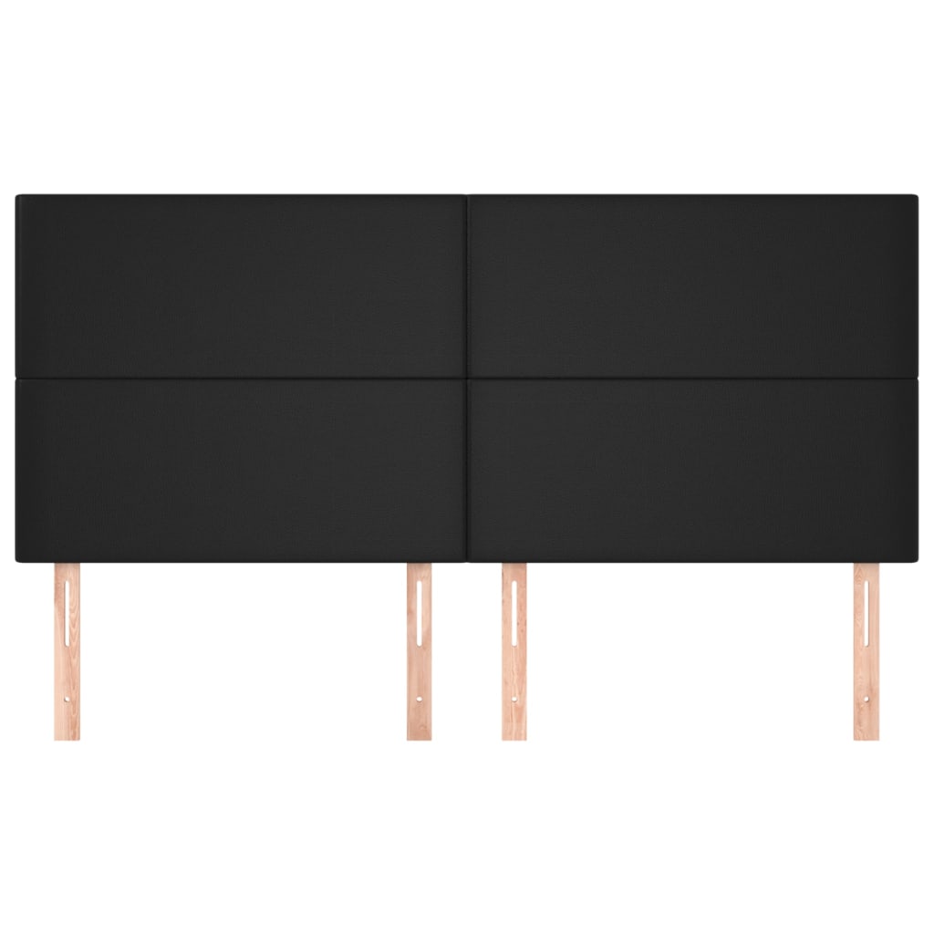 Cabeceira preta 160x5x118/128 cm couro sintético