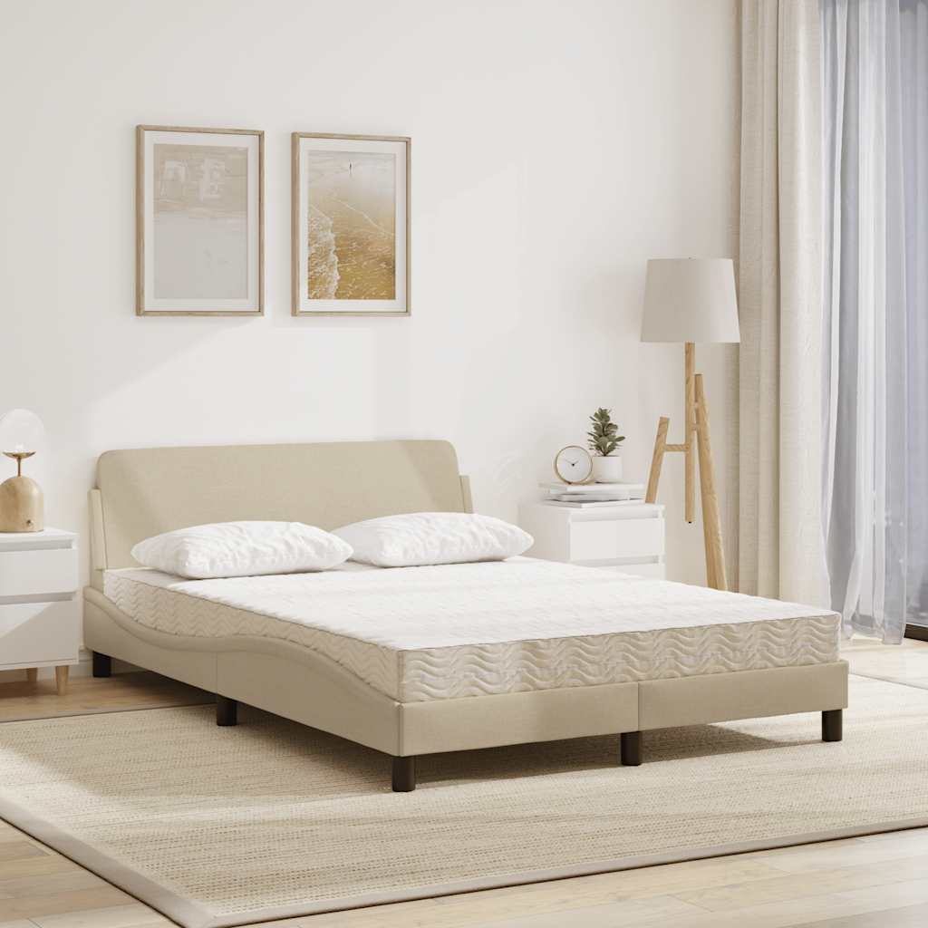Cama com colchão dover 120x200 cm tecido cor creme