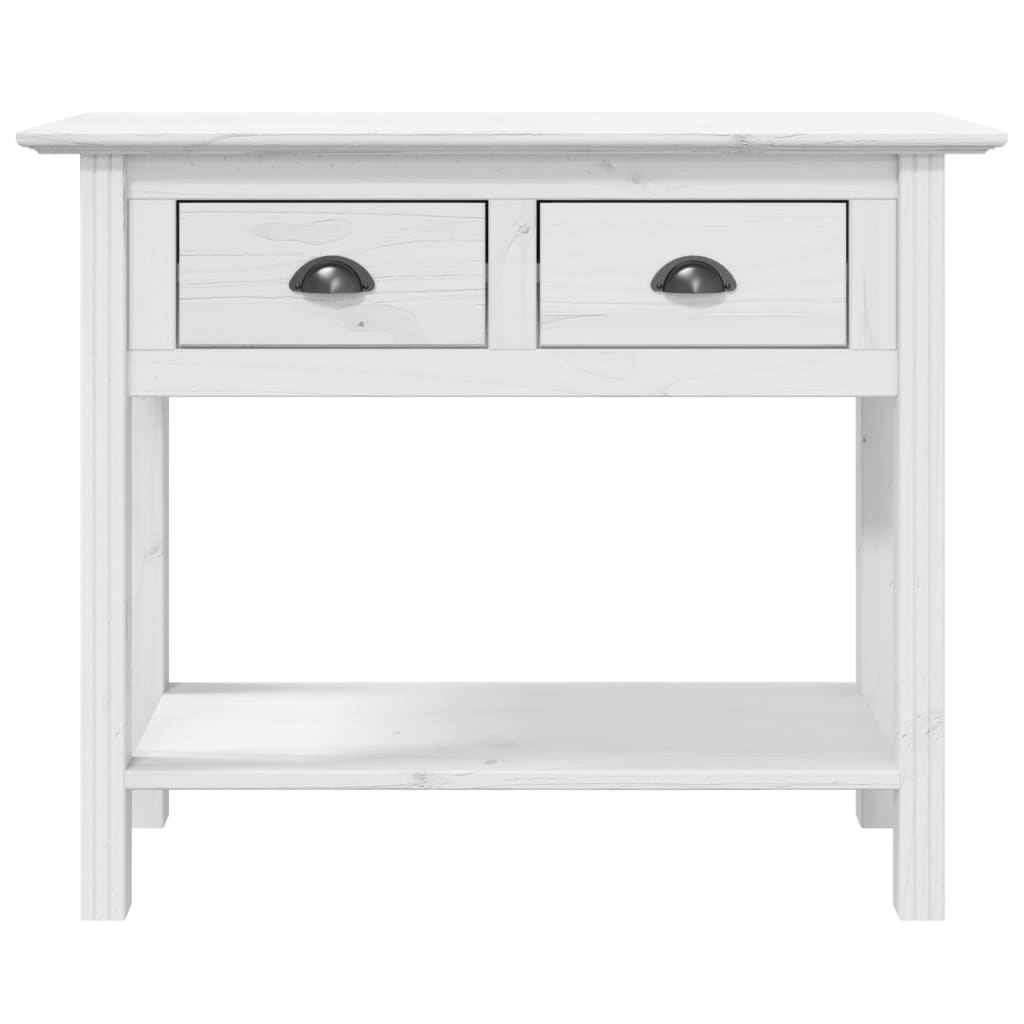 Mesa consola bodo 91x35x74 cm madeira de pinho maciça branco