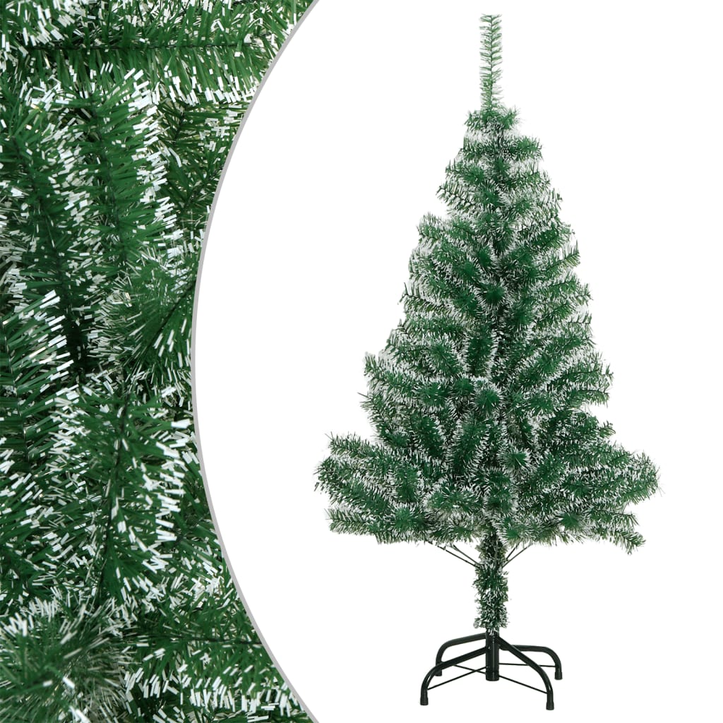 Árvore de natal artificial c/ flocos de neve 120 cm verde