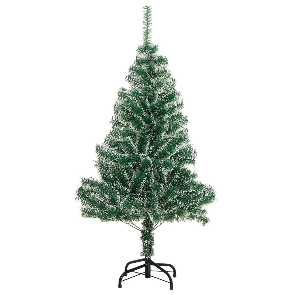 Árvore de natal artificial c/ flocos de neve 120 cm verde