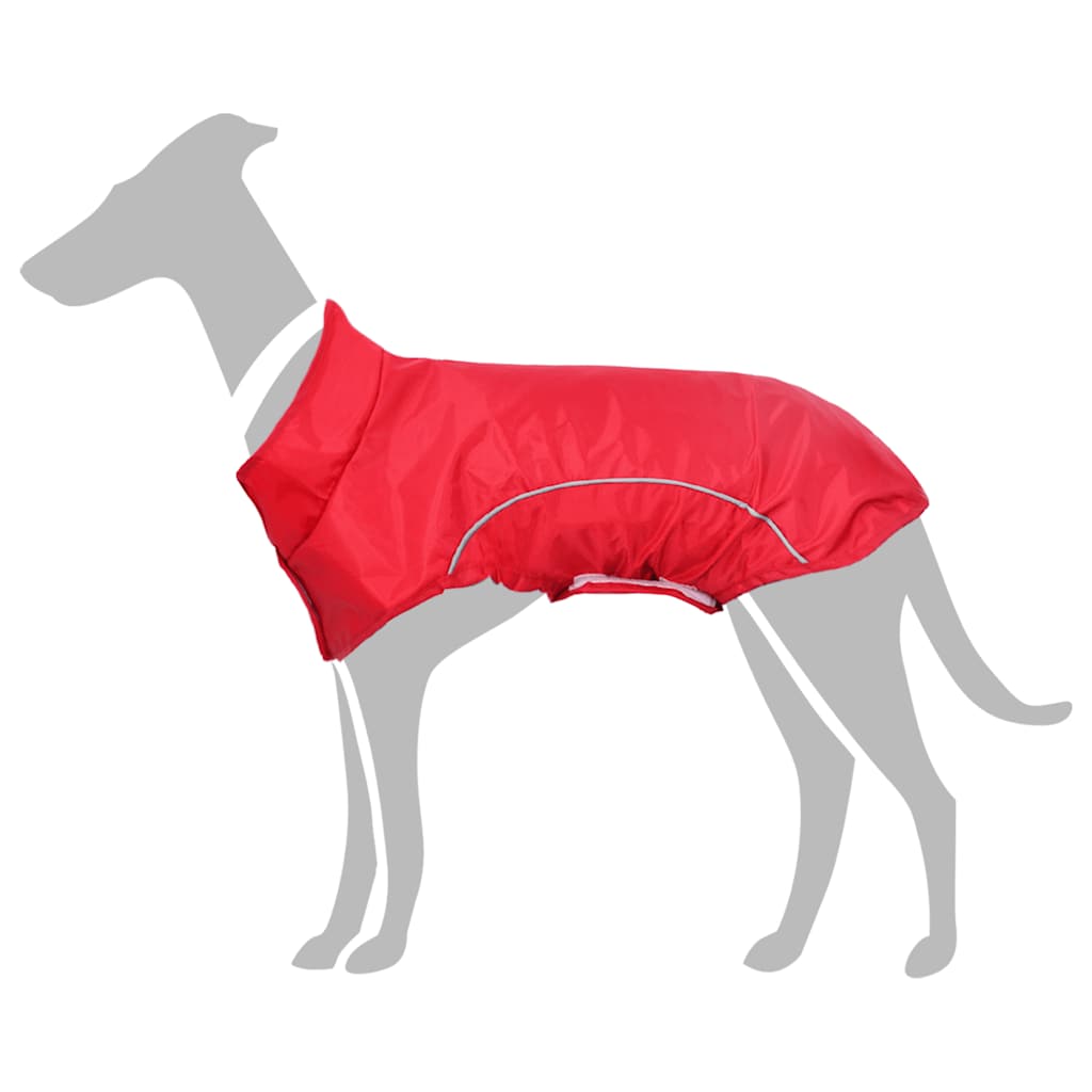 Capa de chuva para cães com tiras reflectoras vermelho 2xl
