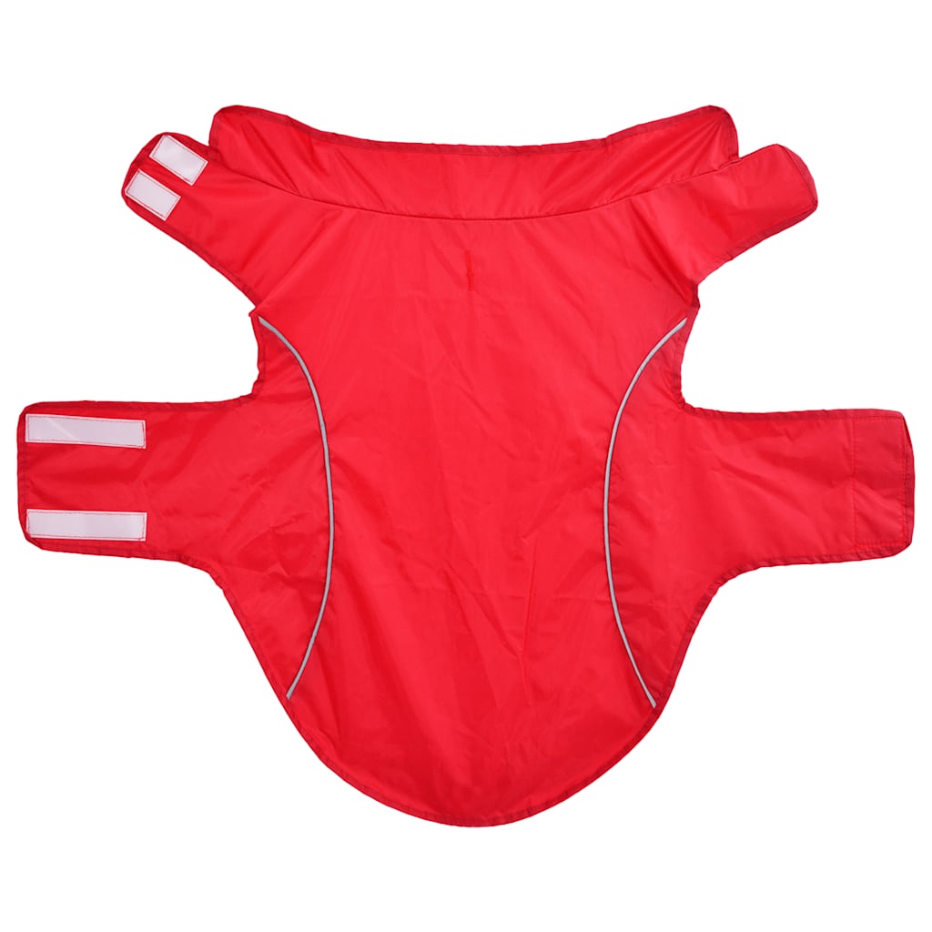 Capa de chuva para cães com tiras reflectoras vermelho 2xl