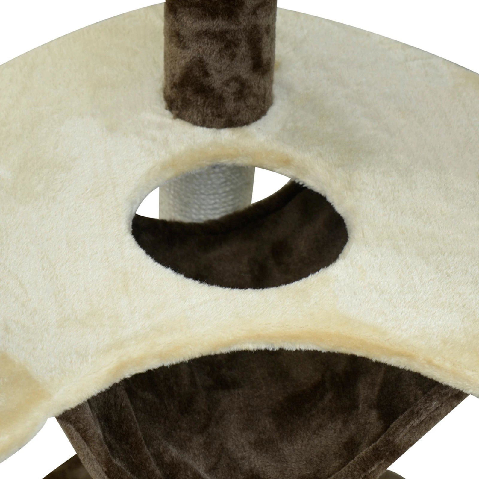 Árvore arranhador para gatos grande altura 153cm torre de escalada para gatos com caverna redes plataformas postes arranhadores de sisal e bola suspensa marrom e bege