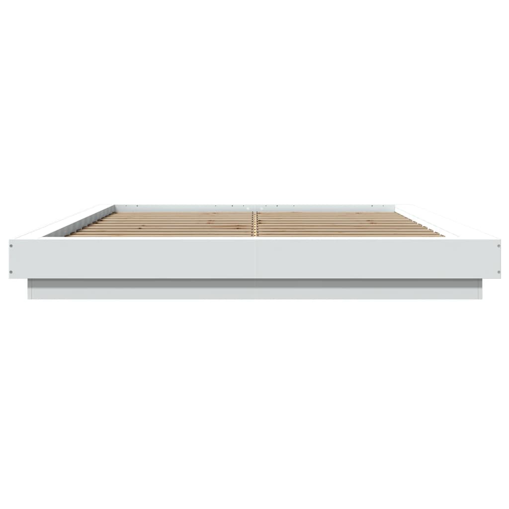 Estrutura de cama 160x200 cm derivados de madeira branco