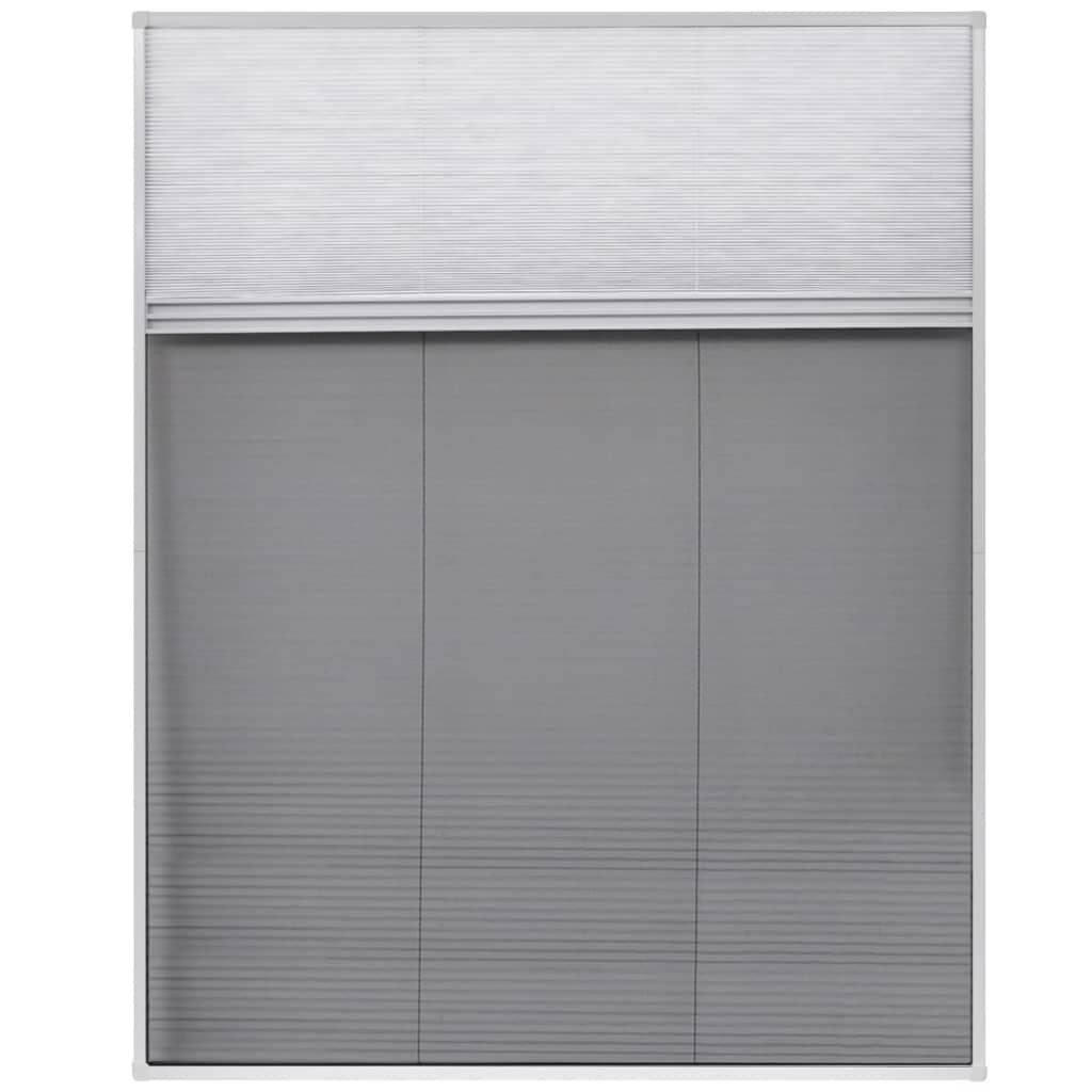 Tela anti-insetos plissada janela quebra-luz alumínio 80x100cm