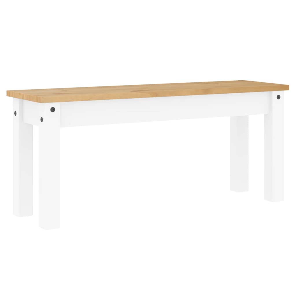 4 Pcs conjunto de jantar panama madeira pinho maciça branco