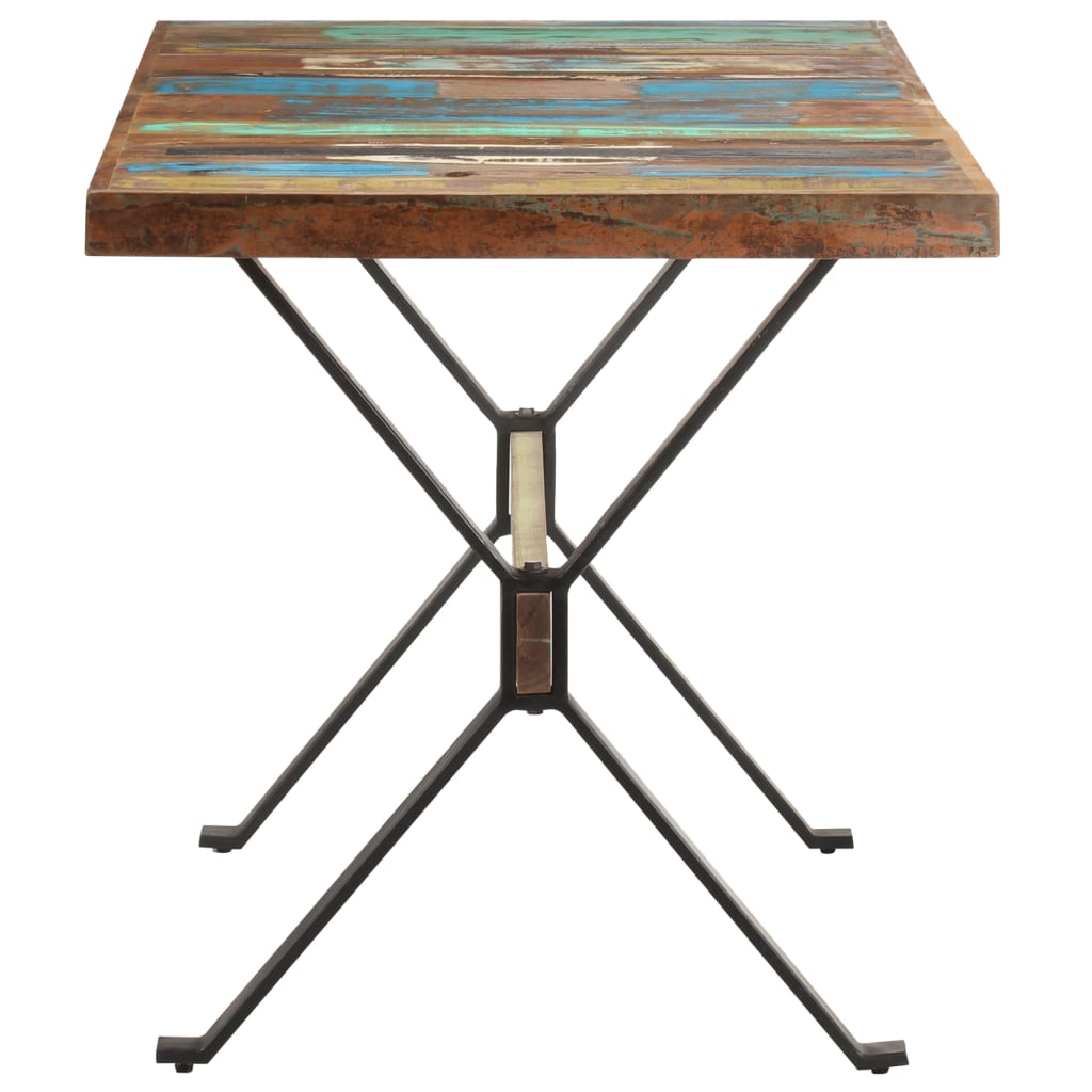 Mesa de jantar 140x70x76 cm madeira recuperada maciça