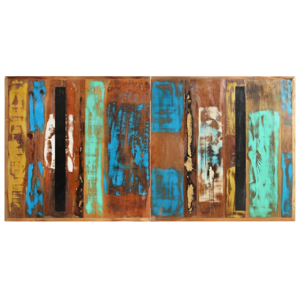 Mesa de jantar 140x70x76 cm madeira recuperada maciça
