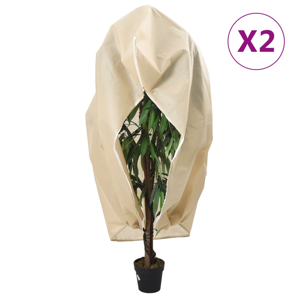 Coberturas para plantas com fecho 2 pcs 70 g/m² 1,2x1,8 m